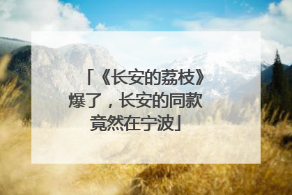 《长安的荔枝》爆了，长安的同款竟然在宁波