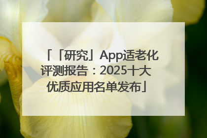 「研究」App适老化评测报告：2025十大优质应用名单发布