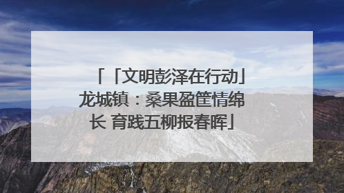 「文明彭泽在行动」龙城镇：桑果盈筐情绵长 育践五柳报春晖