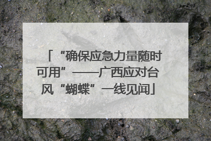 “确保应急力量随时可用”——广西应对台风“蝴蝶”一线见闻
