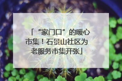 “家门口”的暖心市集！石景山社区为老服务市集开张