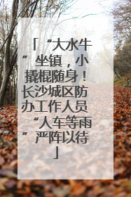 “大水牛”坐镇，小撬棍随身！长沙城区防办工作人员“人车等雨”严阵以待