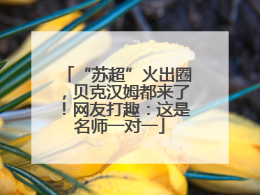 “苏超”火出圈，贝克汉姆都来了！网友打趣：这是名师一对一