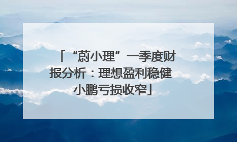 “蔚小理”一季度财报分析：理想盈利稳健 小鹏亏损收窄