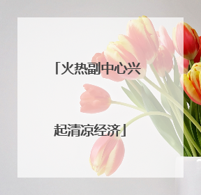 火热副中心兴起清凉经济