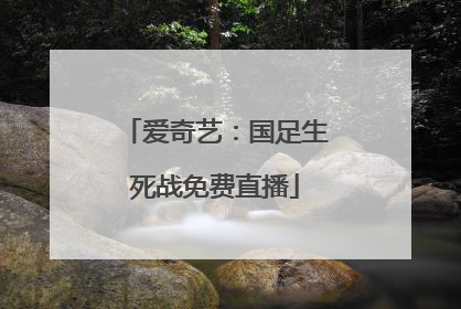 爱奇艺：国足生死战免费直播