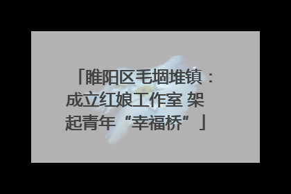 睢阳区毛堌堆镇：成立红娘工作室 架起青年“幸福桥”