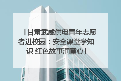 甘肃武威供电青年志愿者进校园：安全课堂学知识 红色故事润童心