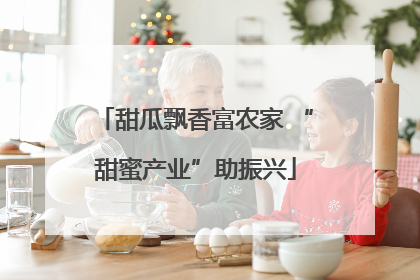 甜瓜飘香富农家 “甜蜜产业”助振兴