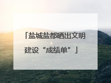 盐城盐都晒出文明建设“成绩单”