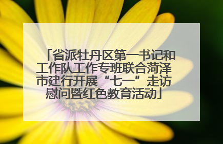 省派牡丹区第一书记和工作队工作专班联合菏泽市建行开展“七一”走访慰问暨红色教育活动