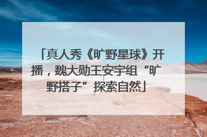 真人秀《旷野星球》开播，魏大勋王安宇组“旷野搭子”探索自然