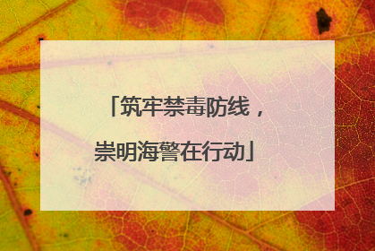 筑牢禁毒防线，崇明海警在行动