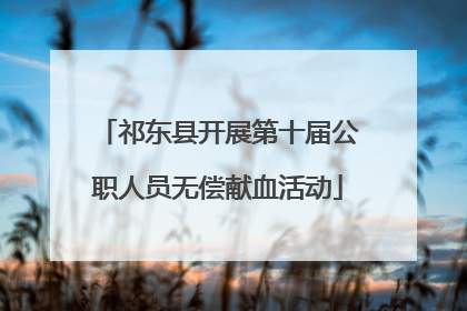 祁东县开展第十届公职人员无偿献血活动