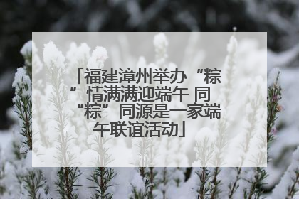福建漳州举办“粽”情满满迎端午 同“粽”同源是一家端午联谊活动