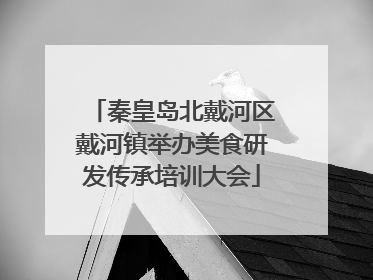 秦皇岛北戴河区戴河镇举办美食研发传承培训大会