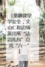 童趣课堂学安全，文山仁和边境派出所“法治礼包”点亮“六一”