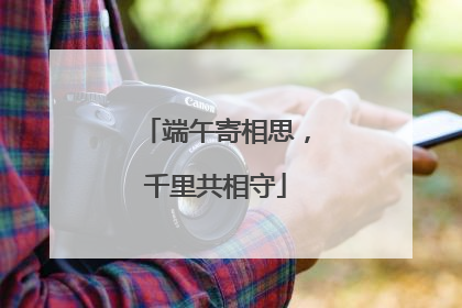 端午寄相思，千里共相守
