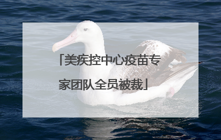 美疾控中心疫苗专家团队全员被裁