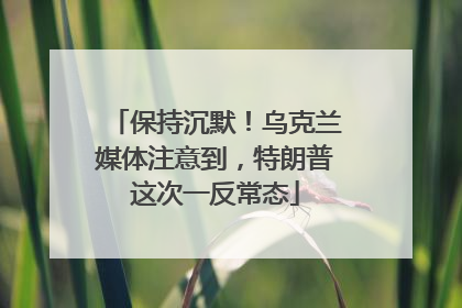 保持沉默！乌克兰媒体注意到，特朗普这次一反常态