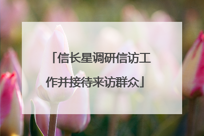 信长星调研信访工作并接待来访群众