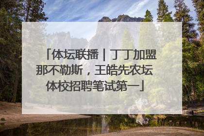 体坛联播｜丁丁加盟那不勒斯，王皓先农坛体校招聘笔试第一