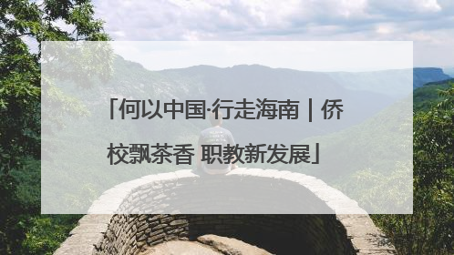 何以中国·行走海南｜侨校飘茶香 职教新发展