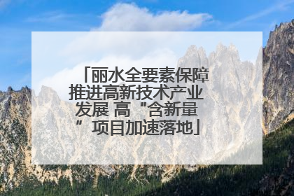 丽水全要素保障推进高新技术产业发展 高“含新量”项目加速落地