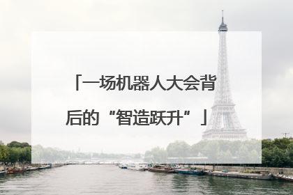 一场机器人大会背后的“智造跃升”