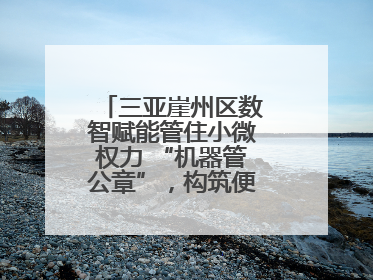 三亚崖州区数智赋能管住小微权力 “机器管公章”，构筑便民服务新生态