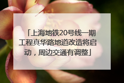 上海地铁20号线一期工程真华路地道改造将启动，周边交通有调整