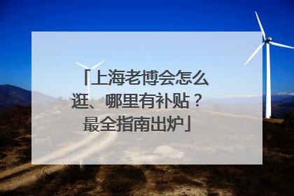 上海老博会怎么逛、哪里有补贴？最全指南出炉