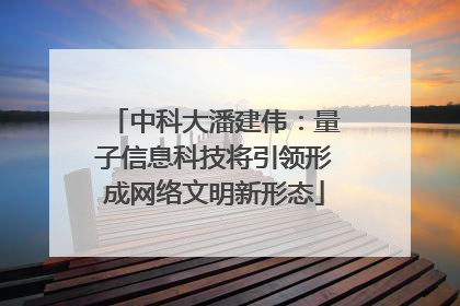 中科大潘建伟：量子信息科技将引领形成网络文明新形态