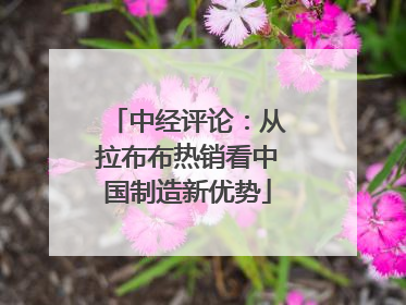 中经评论：从拉布布热销看中国制造新优势