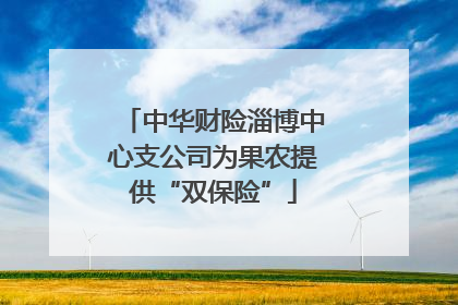 中华财险淄博中心支公司为果农提供“双保险”