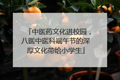 中医药文化进校园，八医中医科端午节的深厚文化带给小学生