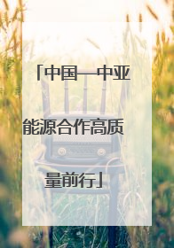 中国—中亚能源合作高质量前行