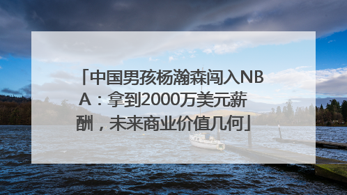 中国男孩杨瀚森闯入NBA：拿到2000万美元薪酬，未来商业价值几何