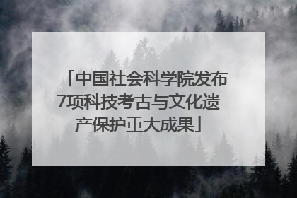 中国社会科学院发布7项科技考古与文化遗产保护重大成果
