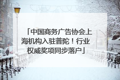 中国商务广告协会上海机构入驻普陀！行业权威奖项同步落户