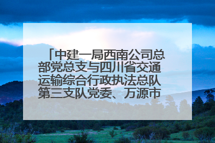 中建一局西南公司总部党总支与四川省交通运输综合行政执法总队第三支队党委、万源市草坝镇莲花院村党支部开展党建联建