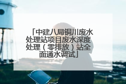中建八局铜川废水处理站项目废水深度处理（零排放）站全面通水调试
