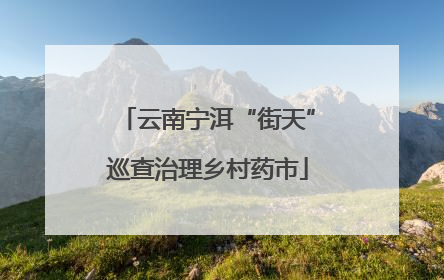 云南宁洱“街天”巡查治理乡村药市