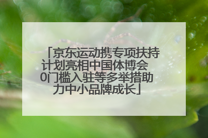 京东运动携专项扶持计划亮相中国体博会 0门槛入驻等多举措助力中小品牌成长