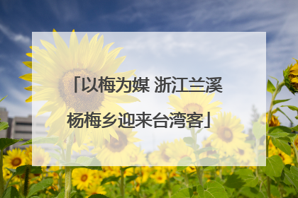 以梅为媒 浙江兰溪杨梅乡迎来台湾客