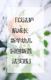 以法护航成长 新华幼儿园创新普法实践