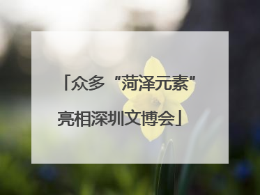 众多“菏泽元素”亮相深圳文博会