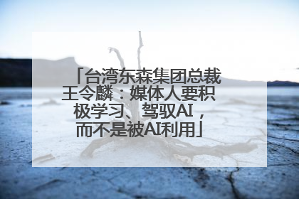 台湾东森集团总裁王令麟：媒体人要积极学习、驾驭AI，而不是被AI利用