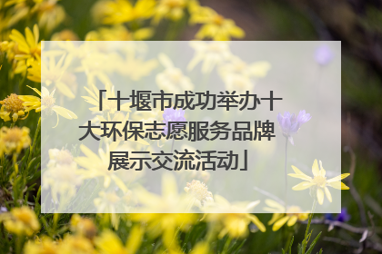 十堰市成功举办十大环保志愿服务品牌展示交流活动