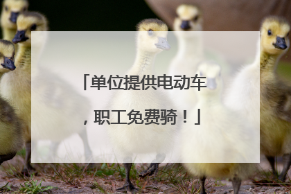 单位提供电动车，职工免费骑！